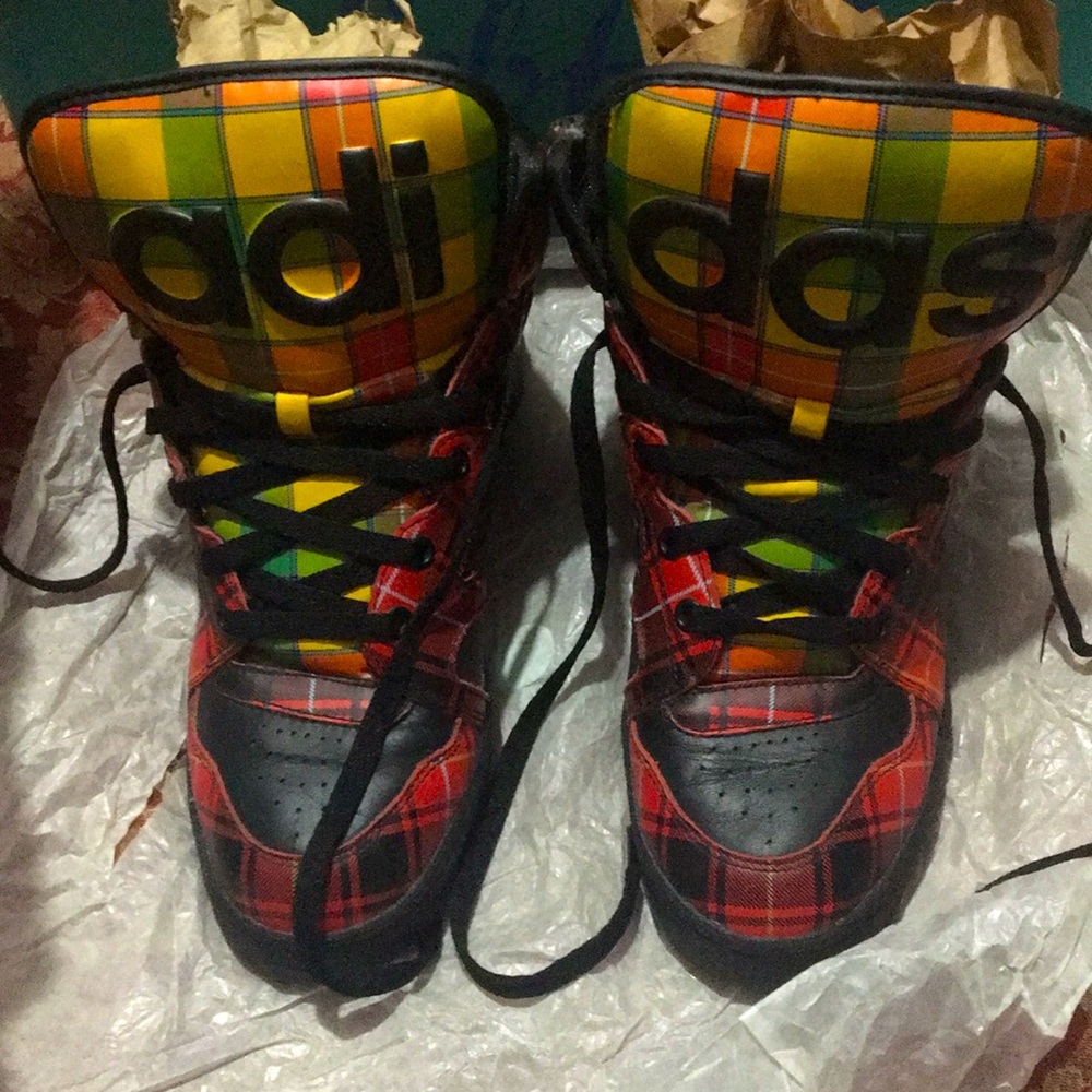 Jeremy Scott X Adidas Plaid 2008 men’s shoes condition like new